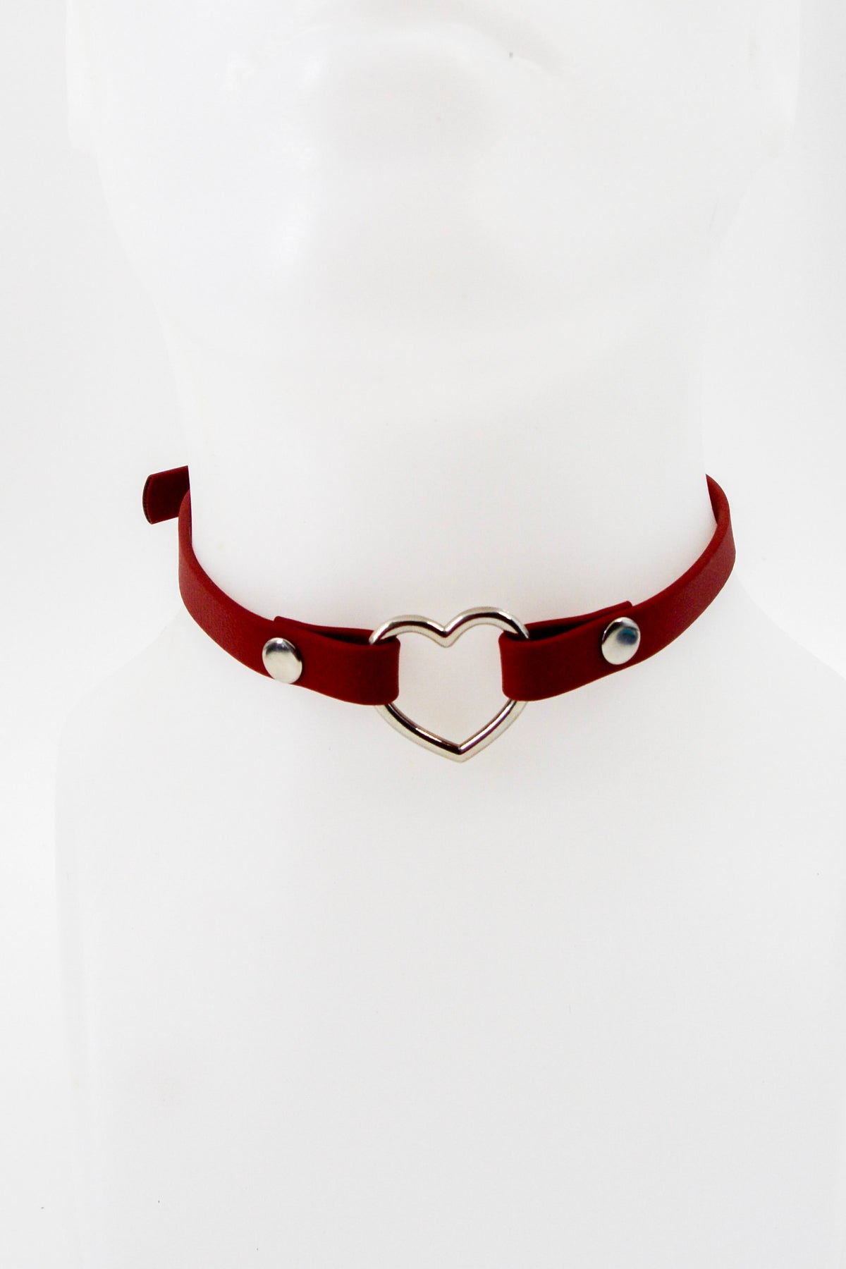 Mini 1/2 Inch Cherry Red Heart Collar