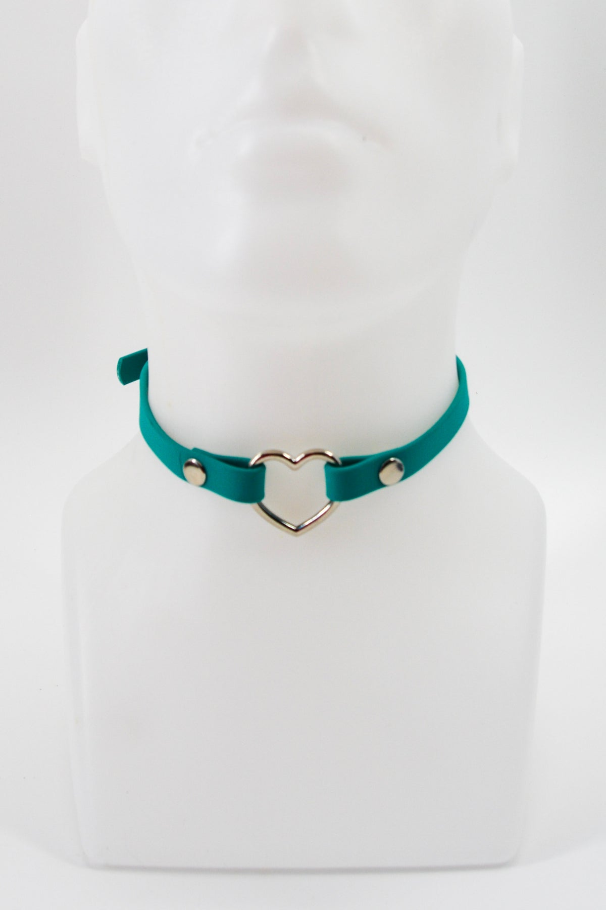 Mini 1/2 Inch Teal  Heart Collar