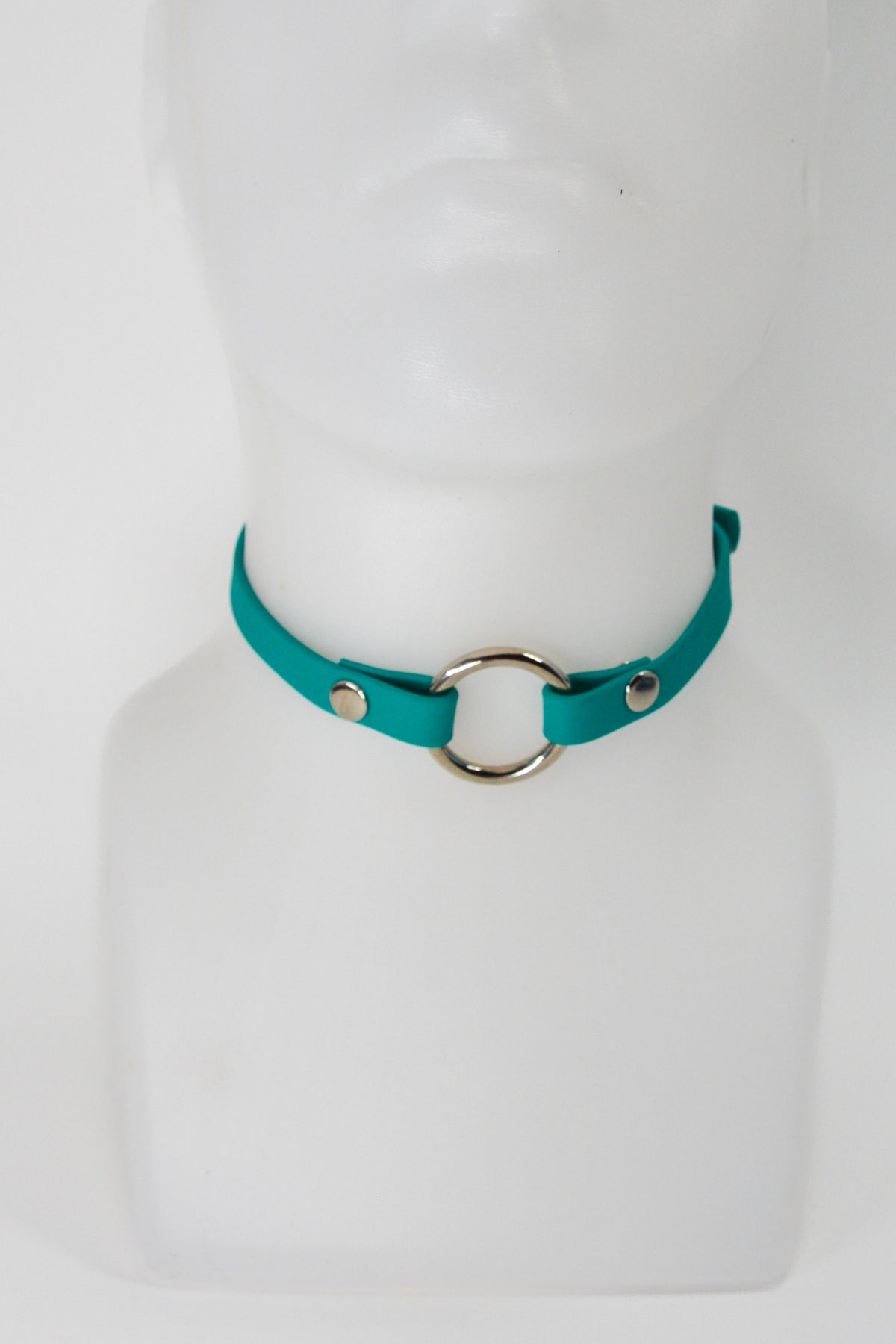 Mini 1/2 Inch Teal O Ring Collar