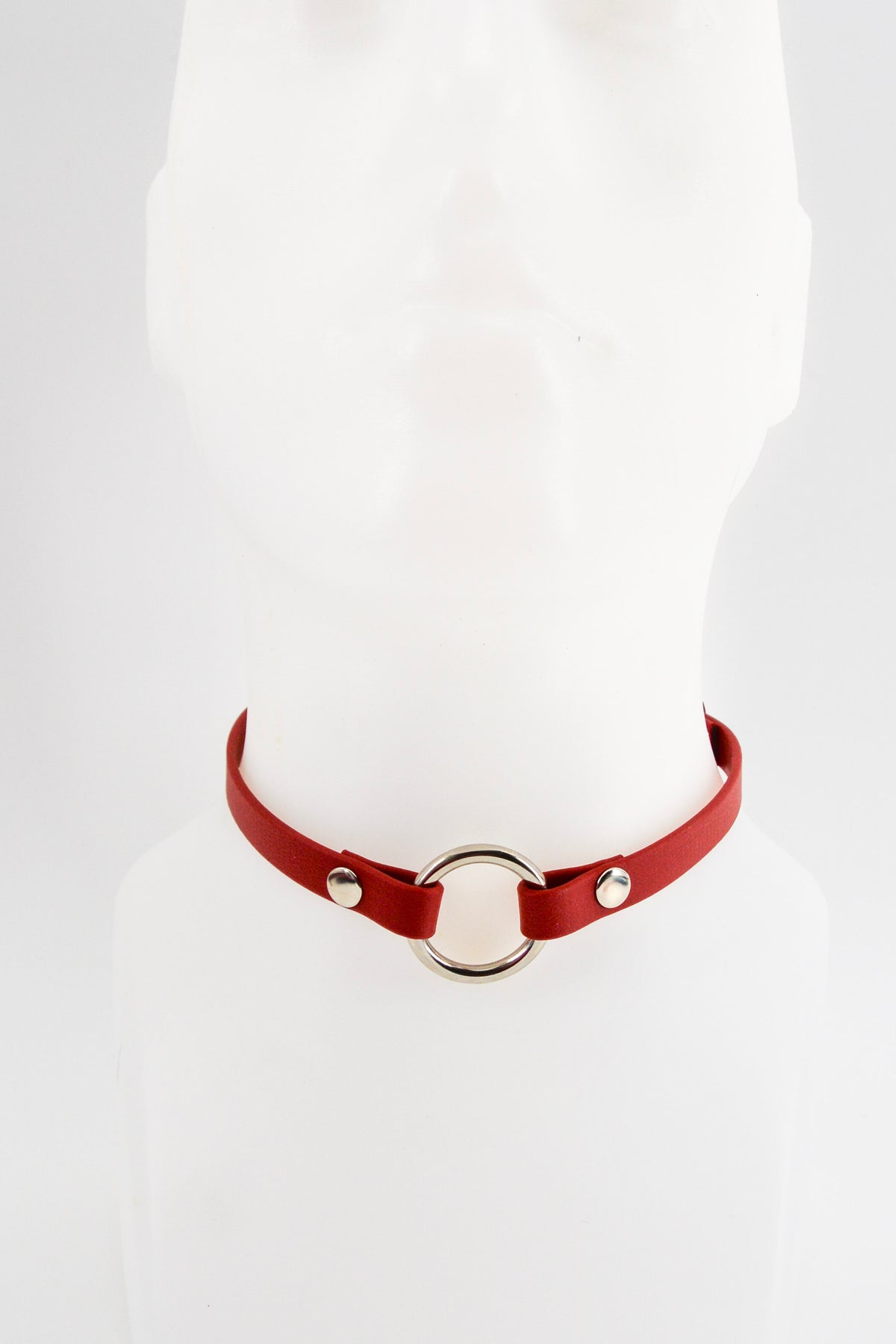 Mini 1/2 Inch Cherry Red O Ring Collar