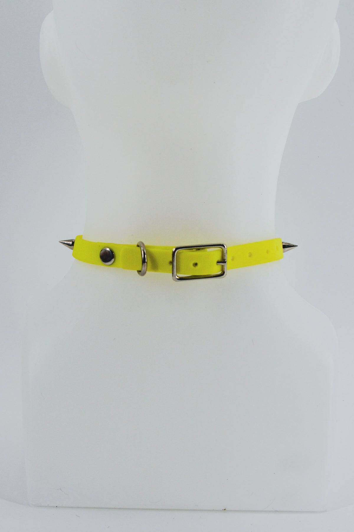 Neon Yellow Spike Collar