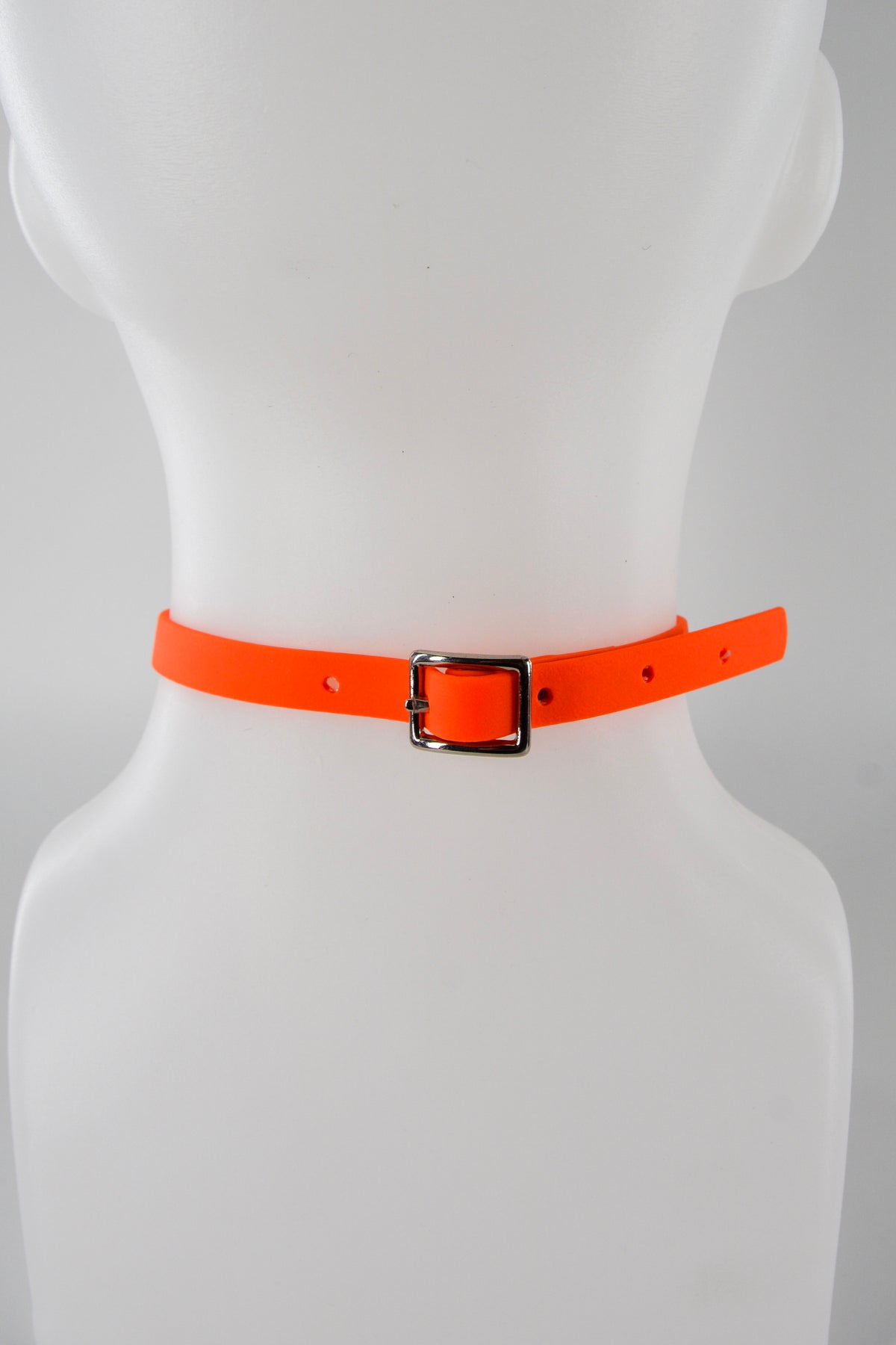 Mini 1/2 Inch Neon Orange Heart Collar