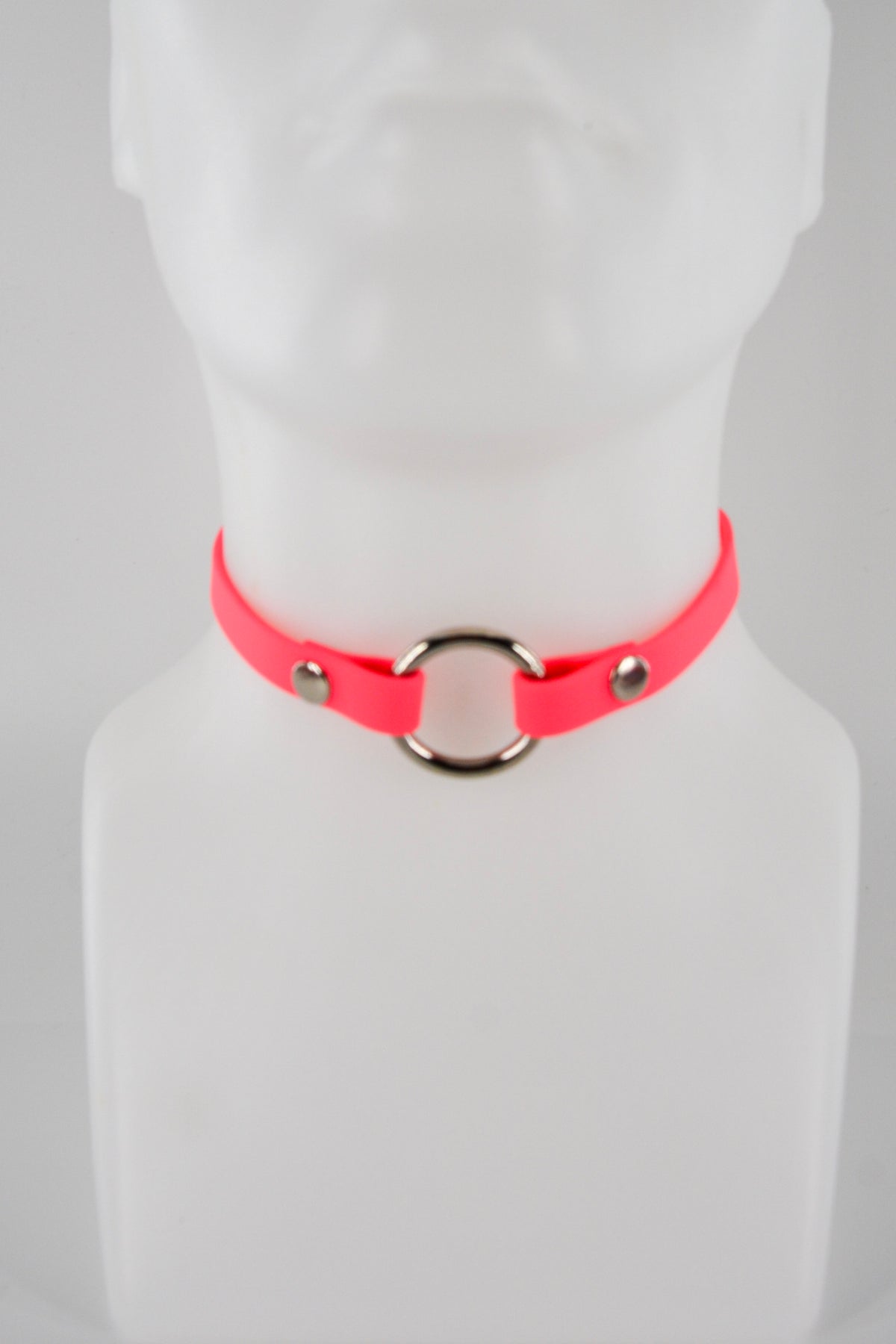 Mini 1/2 Inch Neon Pink O Ring Collar