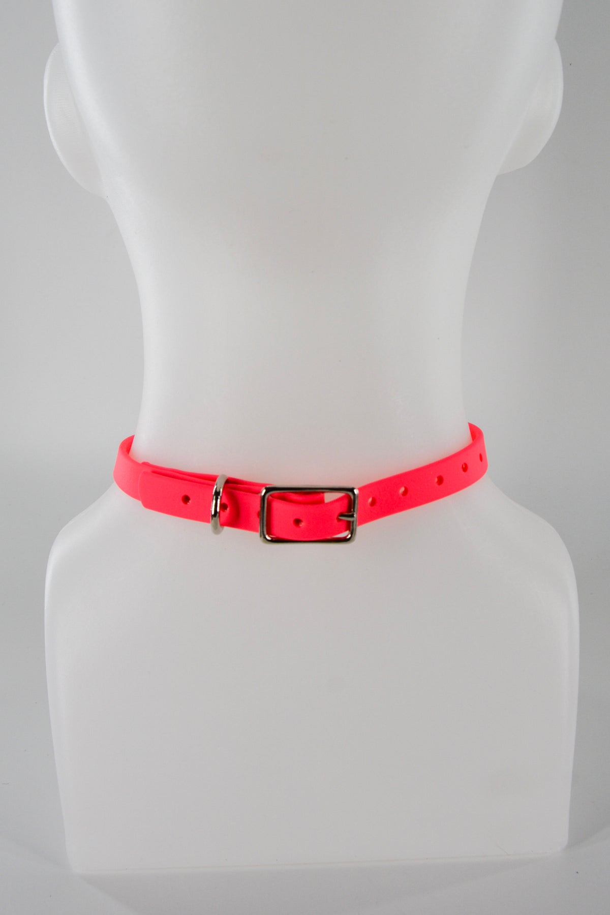 Mini 1/2 Inch Neon Pink O Ring Collar