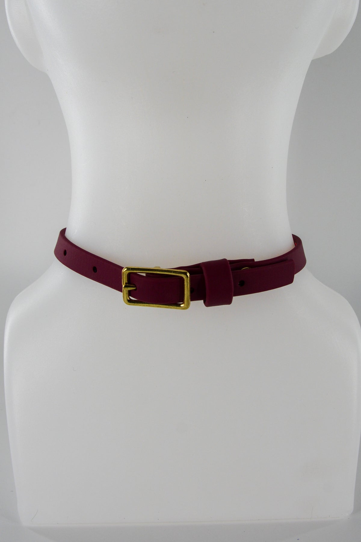 Mini 1/2 Inch Wine Red O Ring Collar