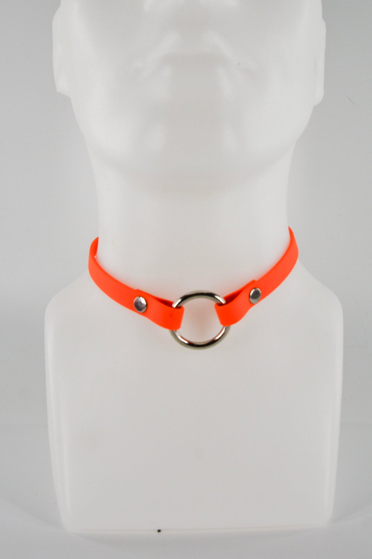 Mini 1/2 Inch Neon Orange O Ring Collar