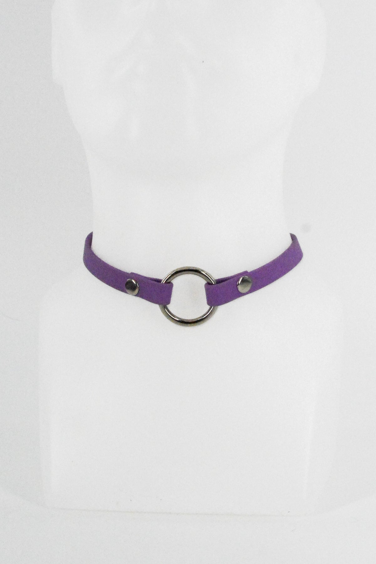 Mini 1/2 Inch Amethyst O Ring Collar