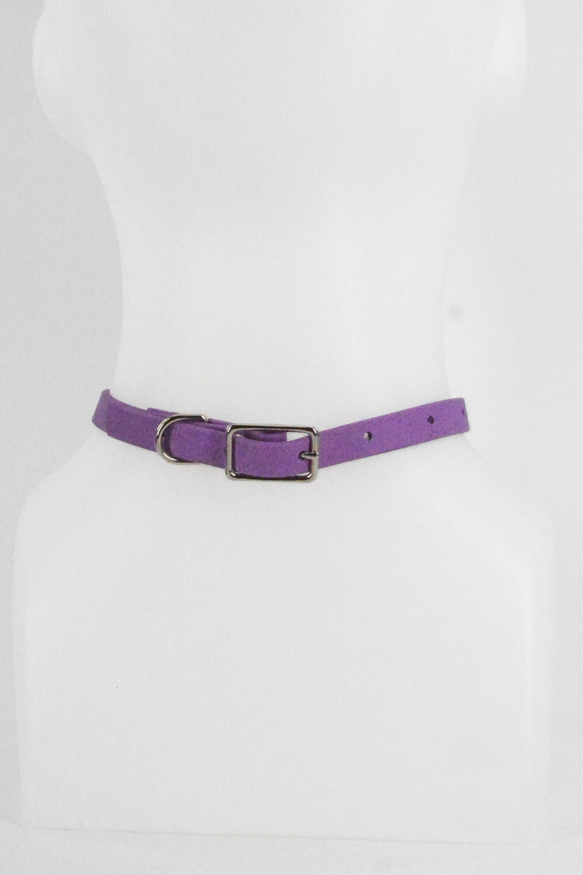 Mini 1/2 Inch Amethyst Heart Collar