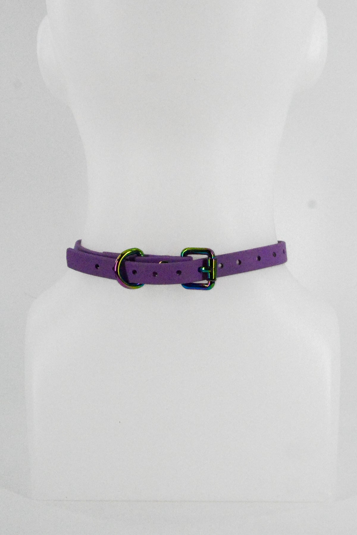 Mini 1/2 Inch Amethyst Heart Collar