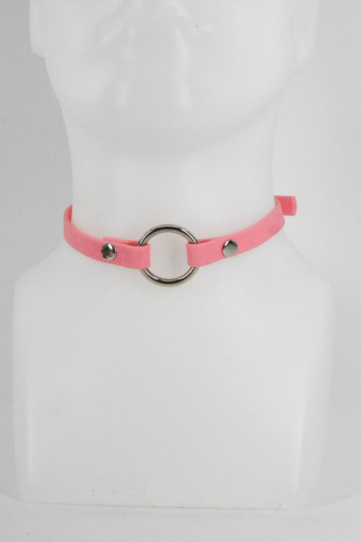 Mini 1/2 Inch Pastel Pink O Ring Collar