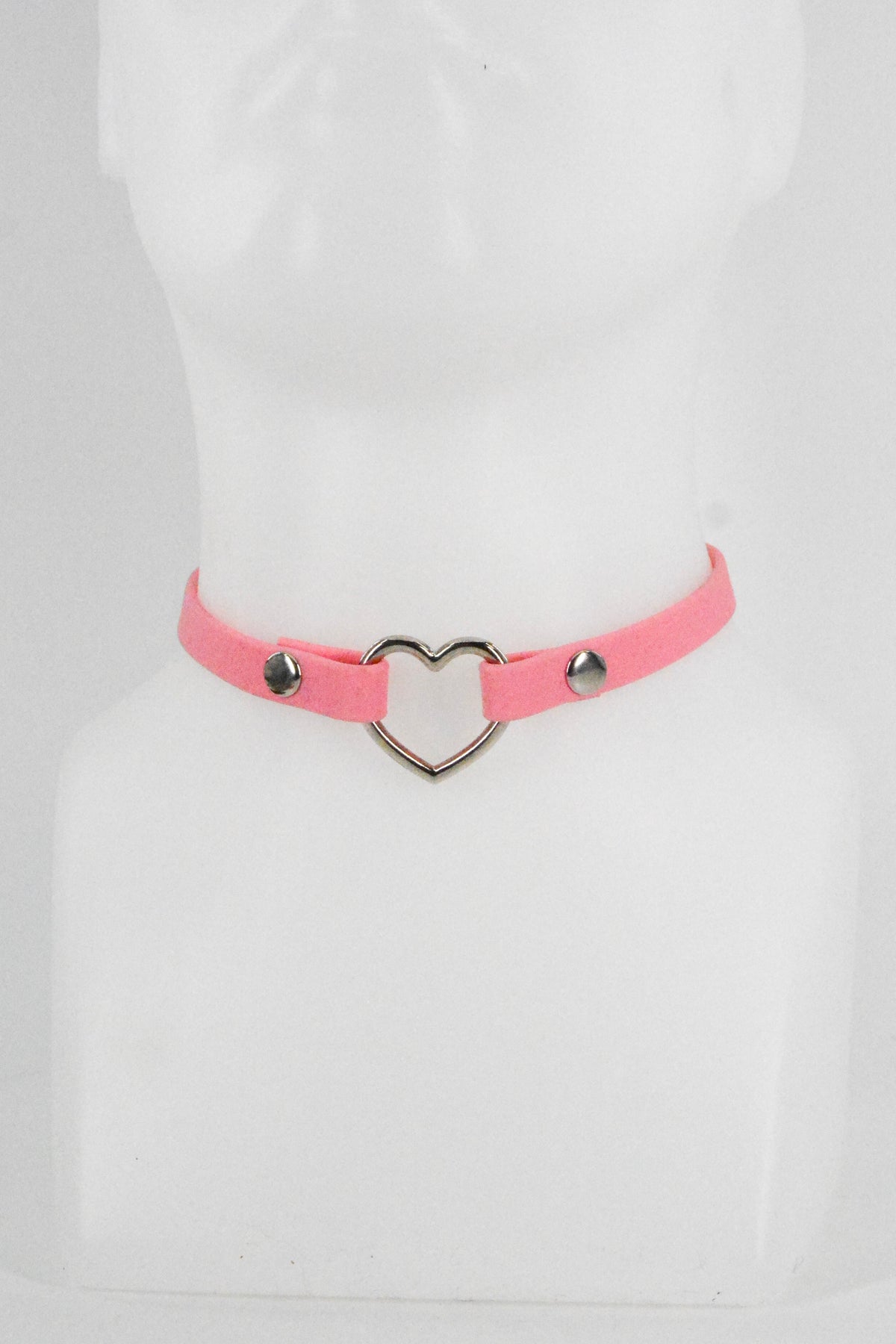 Mini 1/2 Inch Pastel Pink Heart Collar