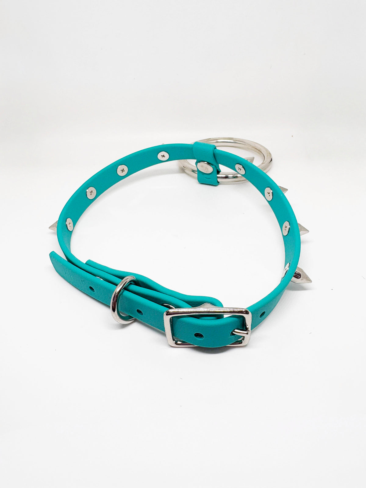 Teal Spike Collar
