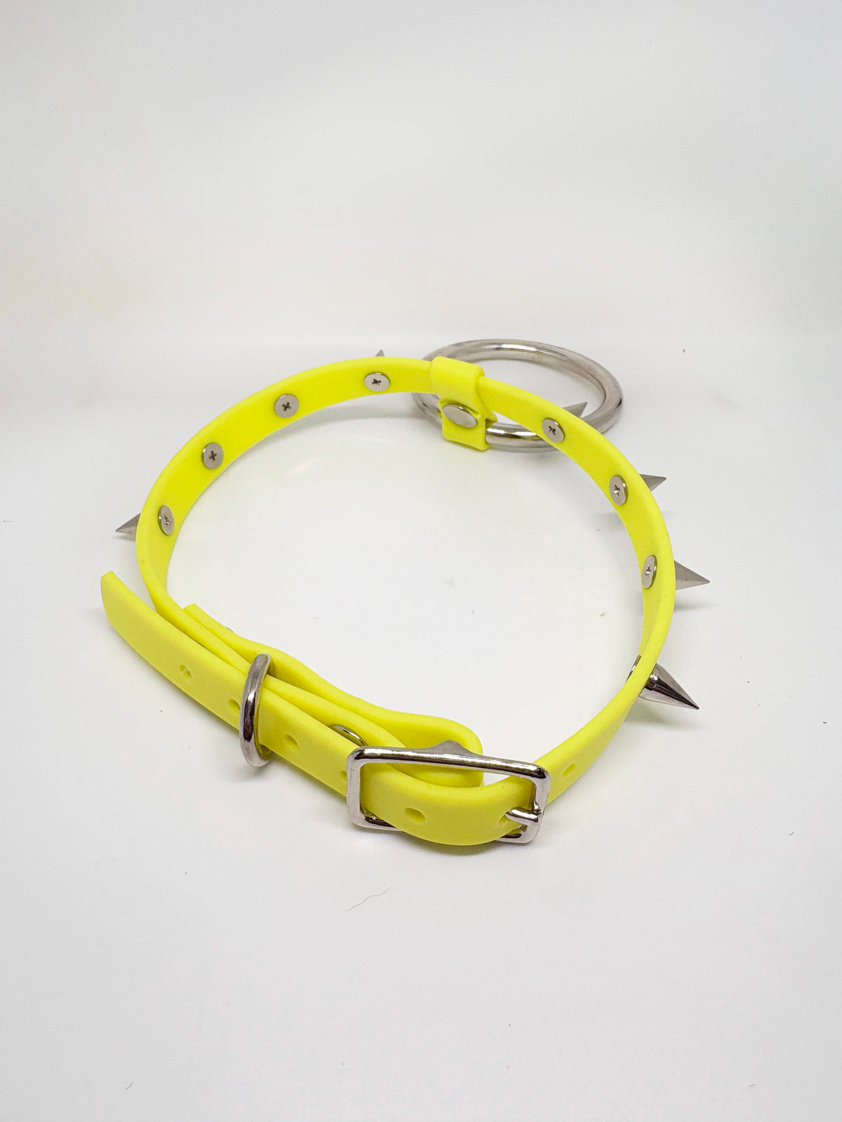 Neon Yellow Spike Collar