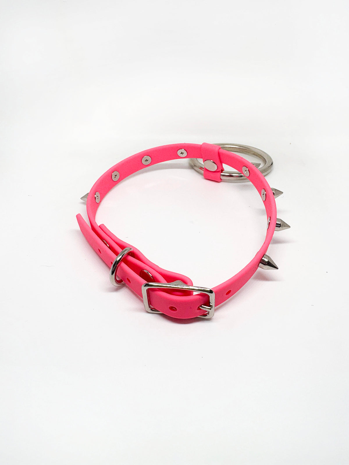 Neon Pink Spike Collar