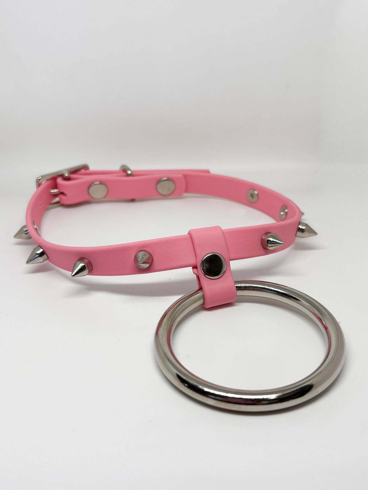 Pastel Pink Spike Collar