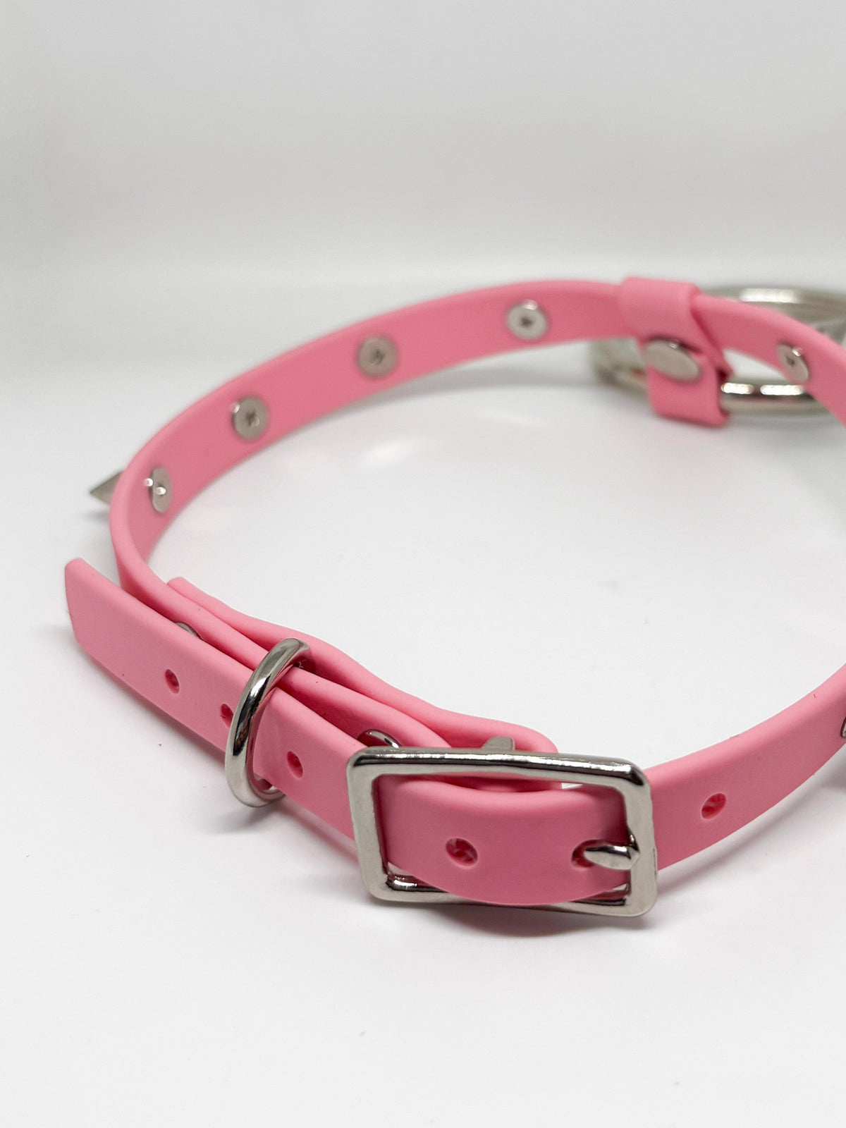 Pastel Pink Spike Collar
