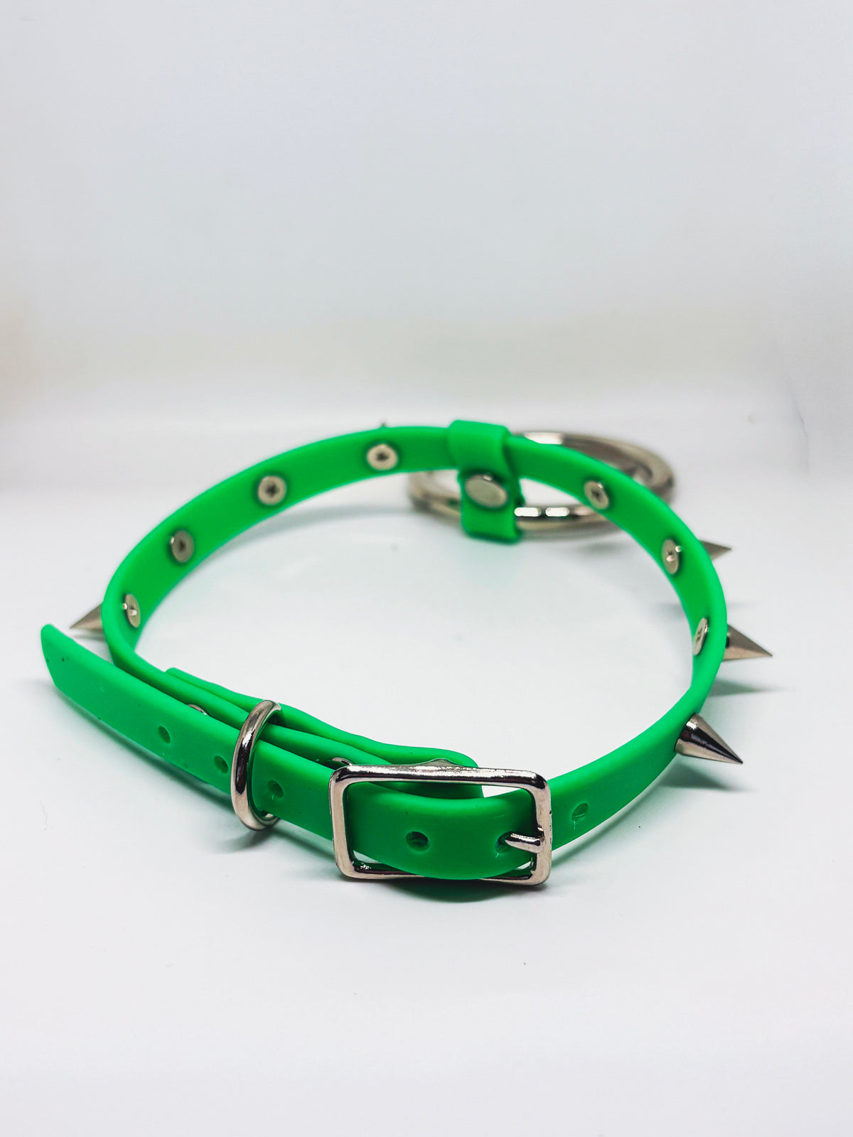 Neon Green Spike Collar
