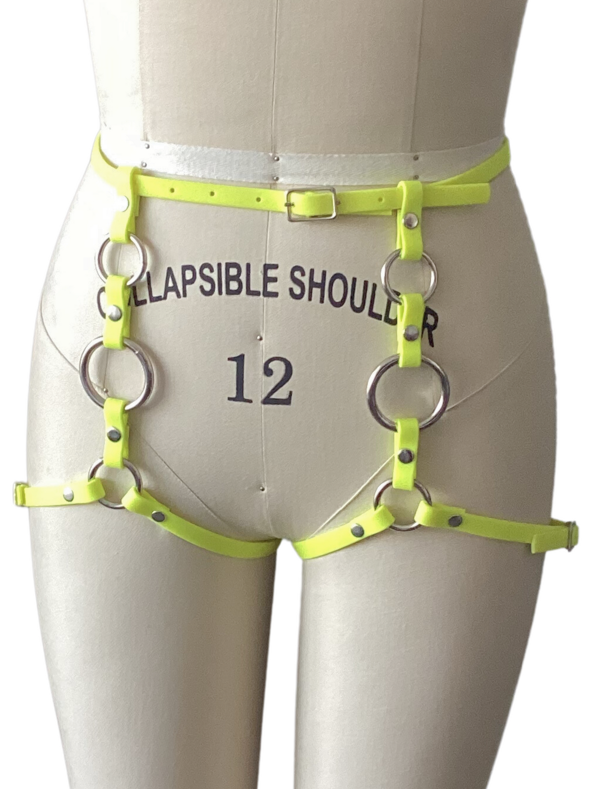 Neon Yellow Circle Thigh Harness
